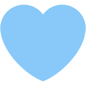 Vee is represented by a Light blue heart.